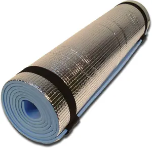 MantraRaj Aluminium Foil Backed Camping Mat Yoga Mat Thermal Insulated Roll Up Sleeping Picnic Exercises Mat Blue