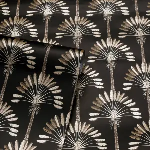 Arthouse Palm Palace Black & Gold Wallpaper