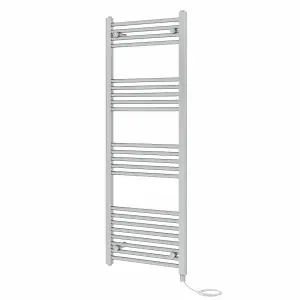 Rinse Bathrooms 800W Electric Heated Warming Towel Rail Bathroom Radiator Chrome - 1400x500mm