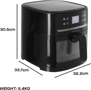 Daewoo Actuate AI Smart Air Fryer 8 Litre One Touch Cook LCD Display for 12 Presets & in-Camera Food ID