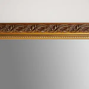 Leaner Mirror Harlington Antique Rectangular Shape with Gold Frame- H 205cm X W 140cm for Hanging in Bedroom or Living room