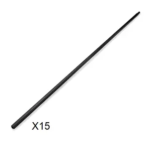 Black Metal 13mm Plain Square Spindle - 15 Pack Traditional Products LTD