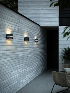 Nordlux Sibelis Outdoor Patio Terrace Garden Wall Light In Anthracite (Height) 12cm