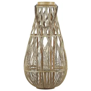 Beliani Rustic Lantern TONGA Wood Natural