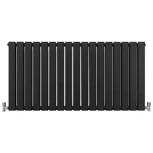 Nes Home 1158 X 600mm Double Flat Panel Matte black Designer Radiator