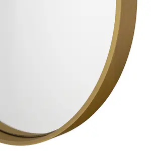 GoodHome Tisa Gold effect Oval Wall-mounted Bathroom Mirror (H)80cm (W)40cm