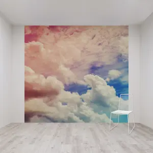 Art for the Home Multicolour Ombre cloud Matt Mural