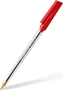 STAEDTLER Stick 430 M-2 Ballpoint Pen Medium - Red (Box of 10)