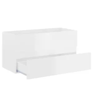 Berkfield Sink Cabinet with Built-in Basin High Gloss White Engineered Wood