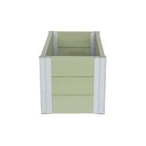 Winawood Wood Effect Rectangular Planter - Duck Egg Green