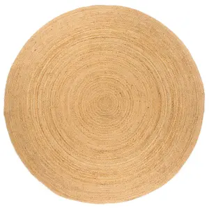 Berkfield Area Rug Braided Jute 180 cm Round