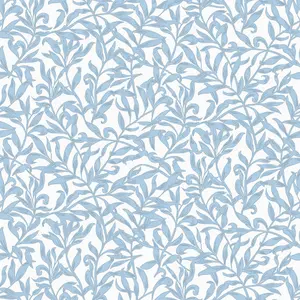 Galerie Heritage Blue Vintage Leaf Wallpaper Roll