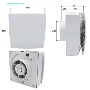 Kair Guardian Power Pro PP100HTPLV Powerful Centrifugal Extractor Fan