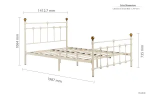 Birlea Atlas Double Bed Frame In Cream