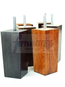 4x REPLACEMENT FURNITURE LEGS SOLID WOOD 110mm HIGH SOFAS CHAIRS SETTEE CABINETS LEGS M8 TSP2055