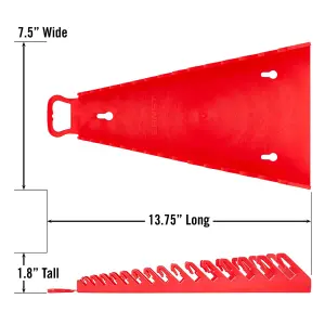 Ernst 15 Tool Gripper Reverse Spanner/Wrench Organiser Red 5188