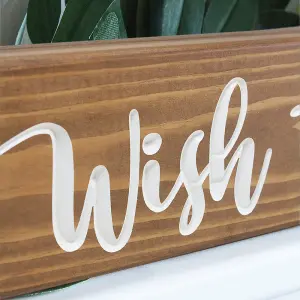 Peak Heritage Engraved Wooden Wedding Sign 40cm - Wish Table