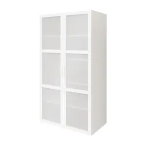 GoodHome Atomia Freestanding White Particle board Mirrored Wardrobe (H)1875mm (W)1000mm (D)580mm