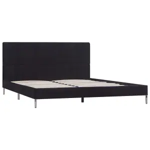 Berkfield Bed Frame Black Fabric 150x200 cm 5FT King Size