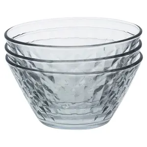 Queensway Home & Dining 12cm Diameter 12pcs Glass Dessert Ice Cream Bowls Snacks Nuts Nibbles Stacking Serving Dishes