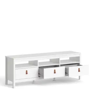 Barcelona Tv-unit 3 drawers in White