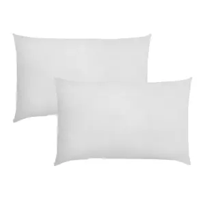 Highams 2 x Soft Polycotton Housewife Pillowcase Set, White - 50 x 75cm