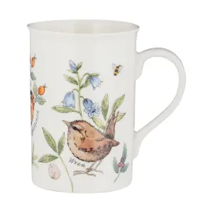 Price & Kensington Set of 6 Garden Birds Honeysuckle & Bluebell Mug 300ml