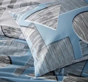 Vantona - Strings Geometric Blue Bedding Set - Double