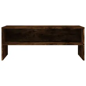 vidaXL TV Cabinet Smoked Oak 100x40x40 cm Engineered Wood