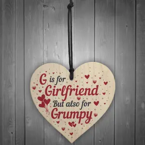 Red Ocean Funny Gift For Girlfriend Gift From Boyfriend Novelty Relationship Gifts Handmade Wooden Heart Plaque Valentines Gift