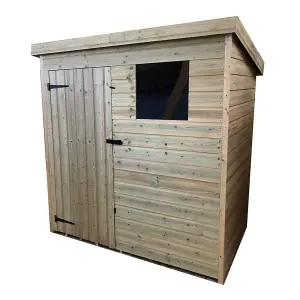 6 x 4 Pressure Treated T&G Pent Wooden Bike Store / Wooden Garden Shed + 1 Window (6' x 4' / 6ft x 4ft) (6x4)