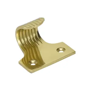 Sash Heritage Sash Lift - Reeded (45mm) - Polished Brass