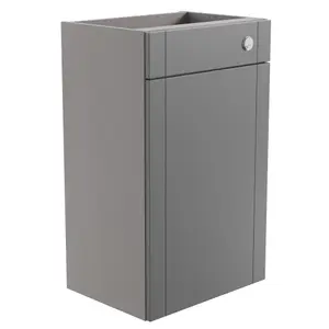 Ashford Matt Dusty grey Shaker Freestanding Toilet cabinet (H)820mm (W)495mm