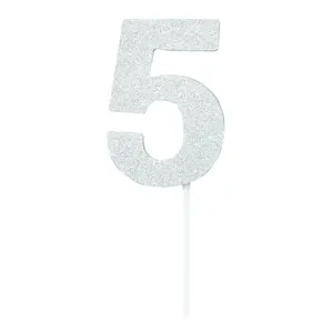 Bristol Novelty Diamond Number Cake Topper Silver (5)