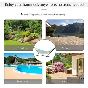 Outsunny 3.6m Long Metal Hammock Stand Frame Replacement Garden Outdoor Patio