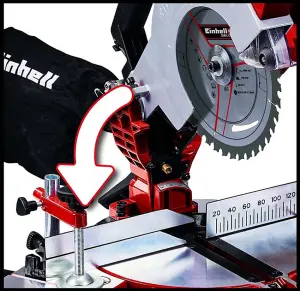 Einhell Cordless 18v Mitre Saw 210mm Power X-Change TE-MS 18/210 1 x 4ah Battery