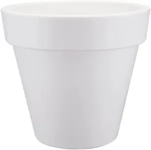 Elho Pure Round 100cm Plastic Plant Pot in White