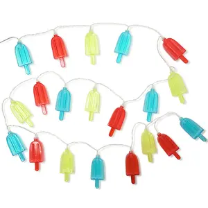 ValueLights Set of 20 Multi Coloured Ice Lolly Outdoor Garden Solar String Lights