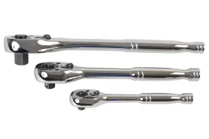 Laser Tools 6421 3pc Standard Ratchet Set 1/4"D, 3/8"D, 1/2"D