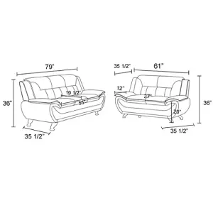 Paris Sofa 3+2 Seater / Living Room Sofa