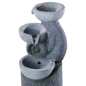 3 Bowls Solar-Powered Water Fountain Outdoor Garden Decor