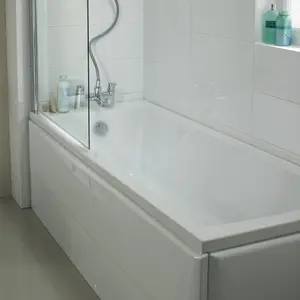 Ideal Standard Tempo cube White Rectangular Square Bath Single ended Bath with 0 Tap holes (L)169.5cm (W)69.5cm