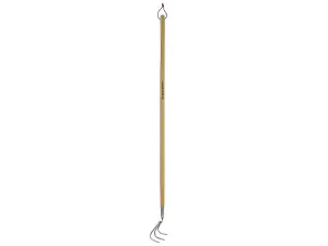 Kent & Stowe 70100042 Stainless Steel Long Handled 3-Prong Cultivator, FSC K/S70100042