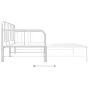 Berkfield Pull-out Sofa Bed Frame White Metal 90x200 cm