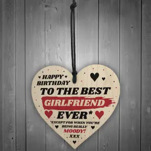 Funny Joke Gift For Girlfriend Birthday Wooden Heart Best Girlfriend Gift For Her