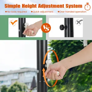 COSTWAY Portable Basketball Hoop 7.4-10 FT Adjustable Basketball Goal System