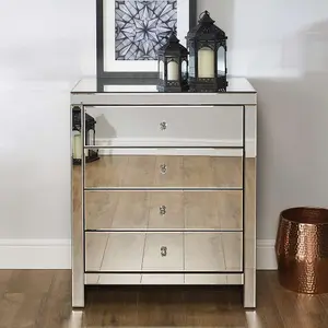 Birlea Seville 4 Drawer Chest Mirrored