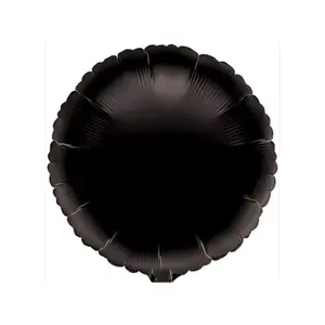 Realmax Round Foil Balloon (Pack of 10) Black (One Size)