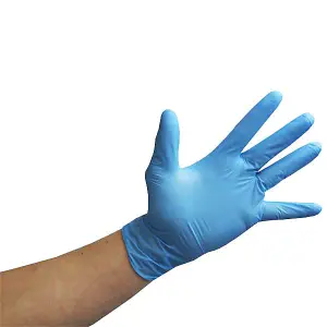 Touchflex Powder Free Blue Nitrile Gloves - 10 Boxes of 100 - Medium