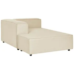 Corner Sofa APRICA Beige Fabric Right Hand